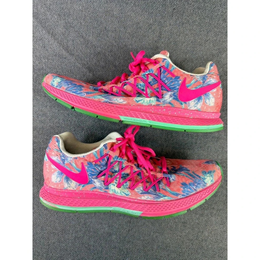 Nike Air Zoom Pegasus‎ 32 iD Running Shoes Womens 8.5 Pink Floral 818022-992